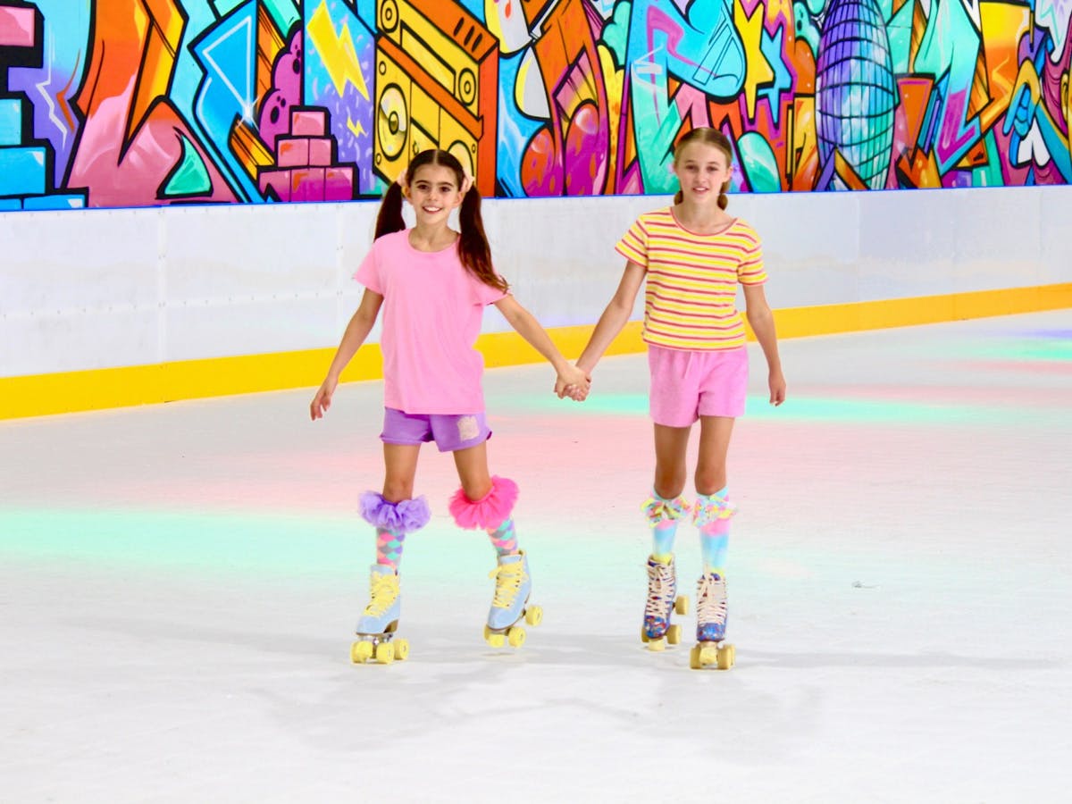 Kids skating at Rollerama Kids skating at Rollerama
