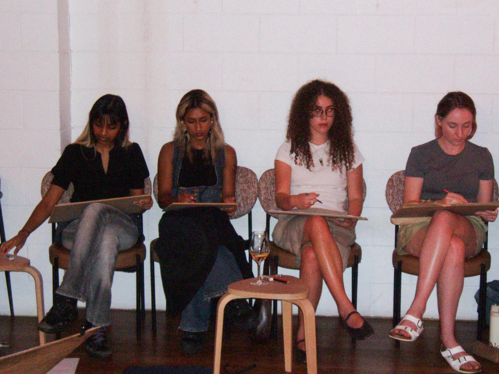 Group of people life drawing