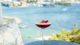 Cocktail at Henry Deane with harbour views