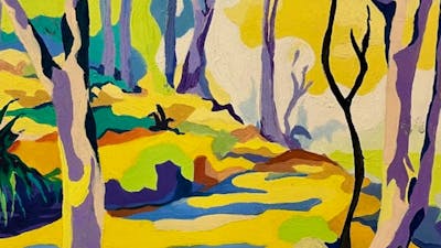 abstract painted landscape