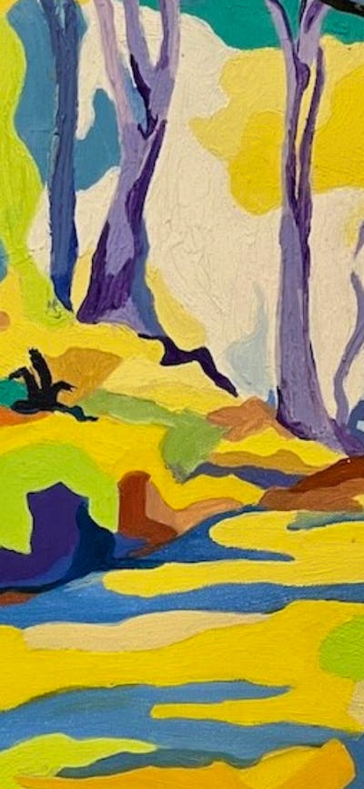 abstract painted landscape