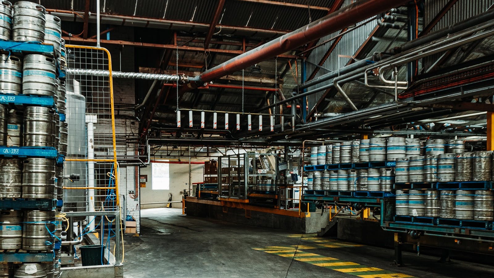 On the kegging floor at Cascade