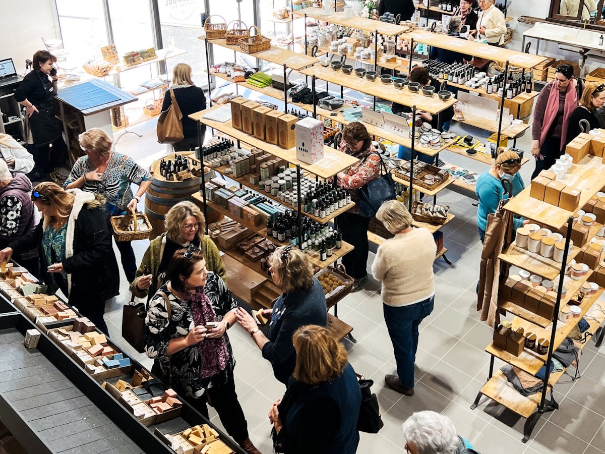 Image of Washpool store, showing people browsing amongst the product shelves.