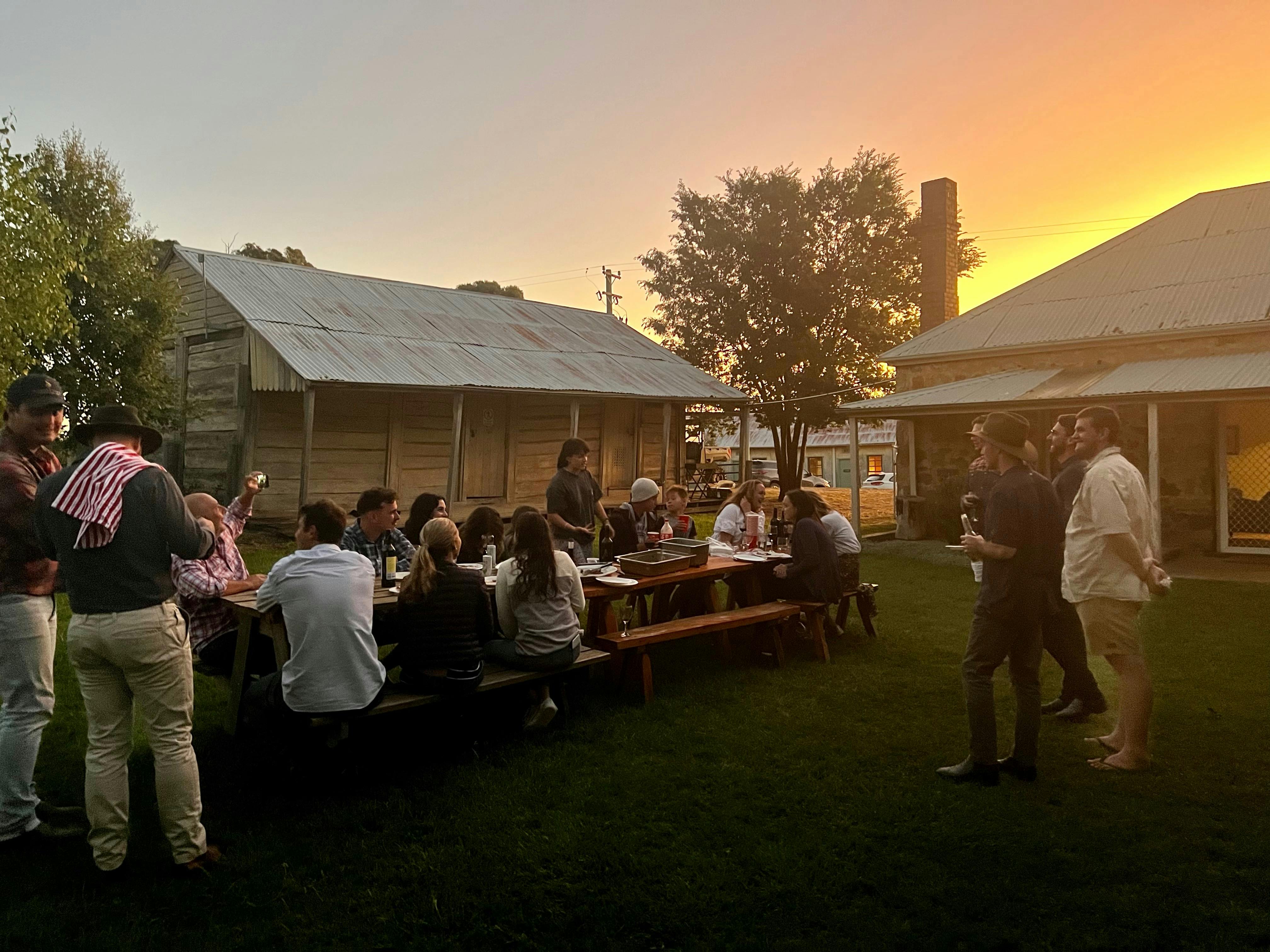 Group stay - sunset dinner