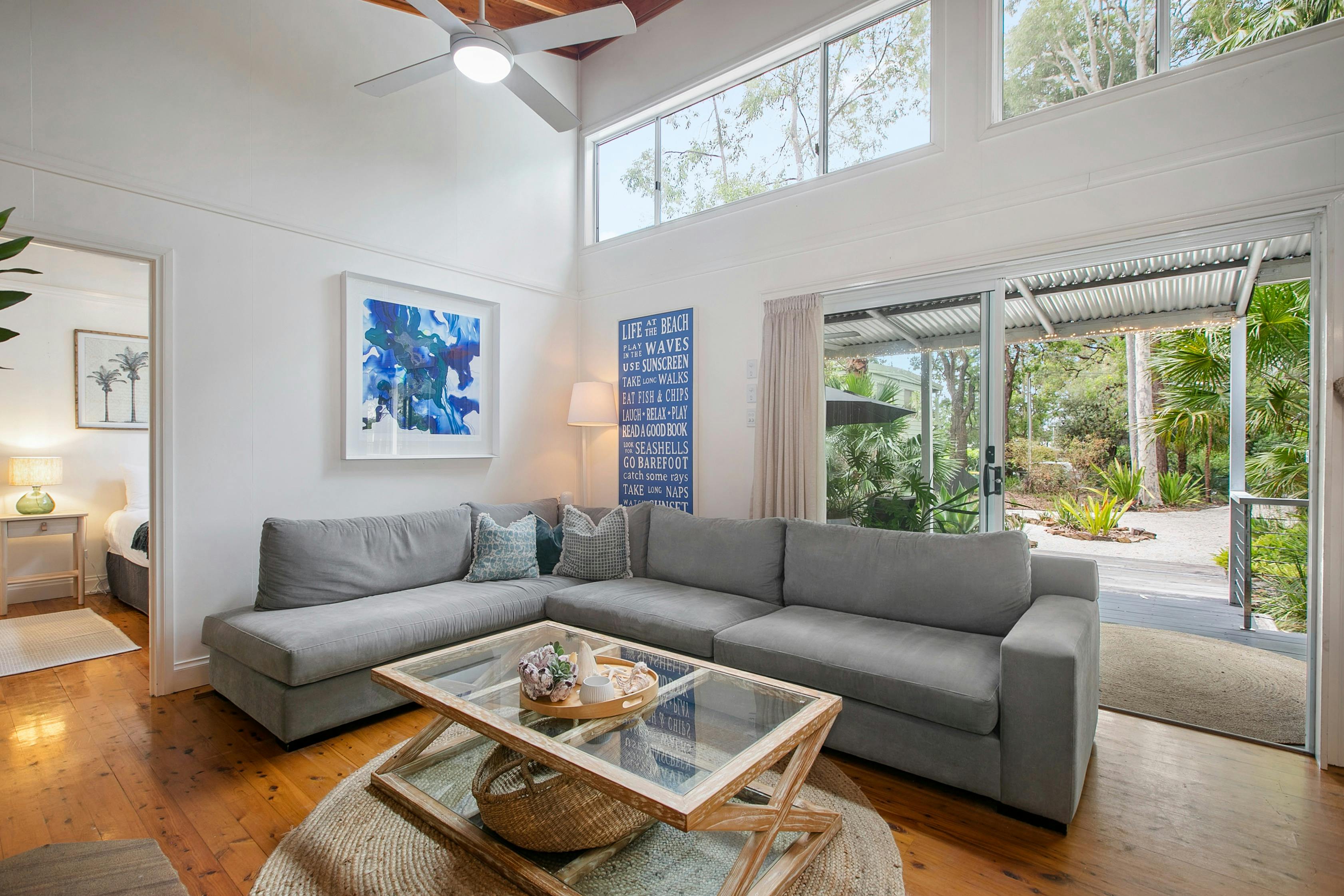 lounge area with fireplace