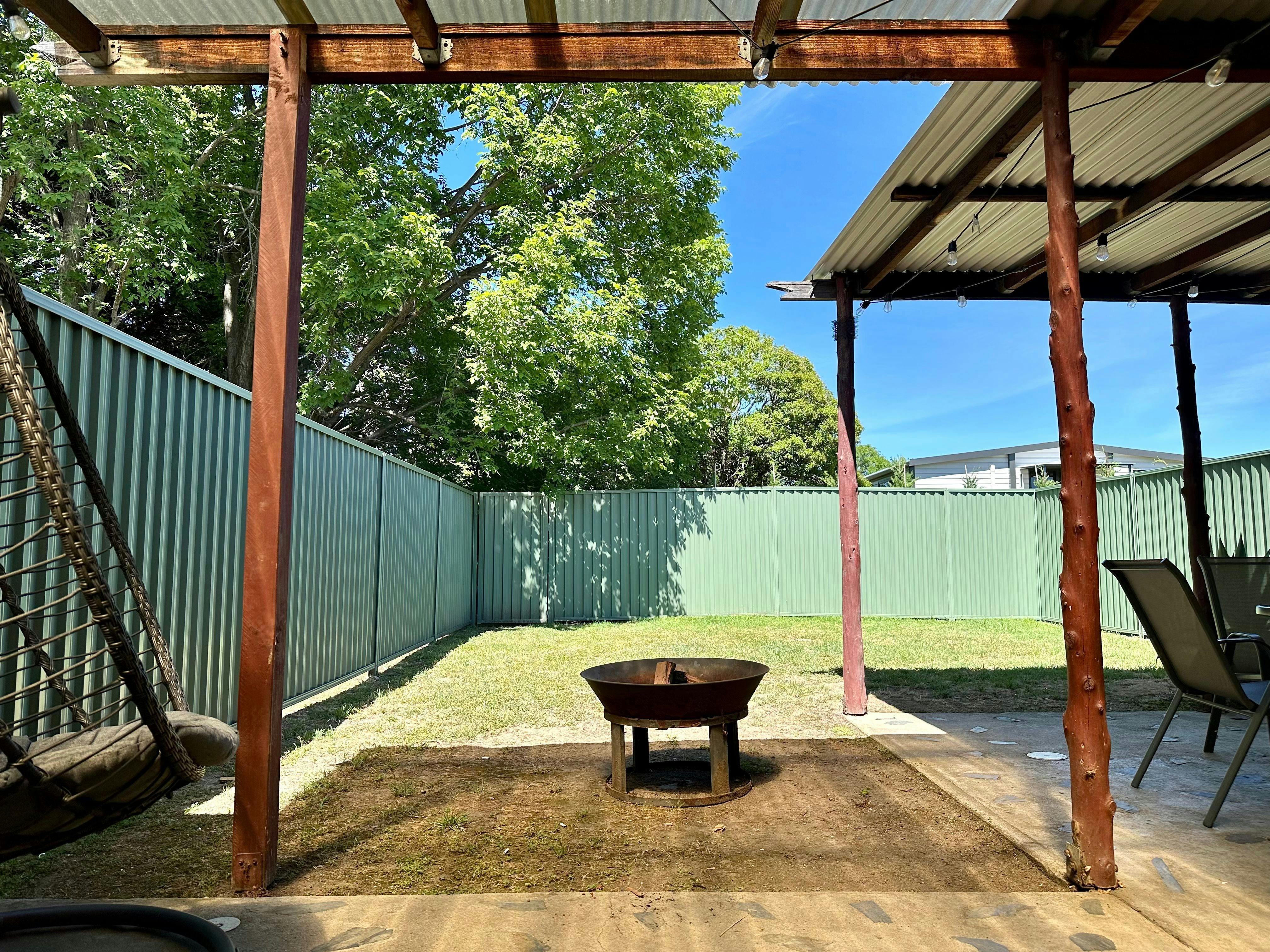 fully fenced yard
