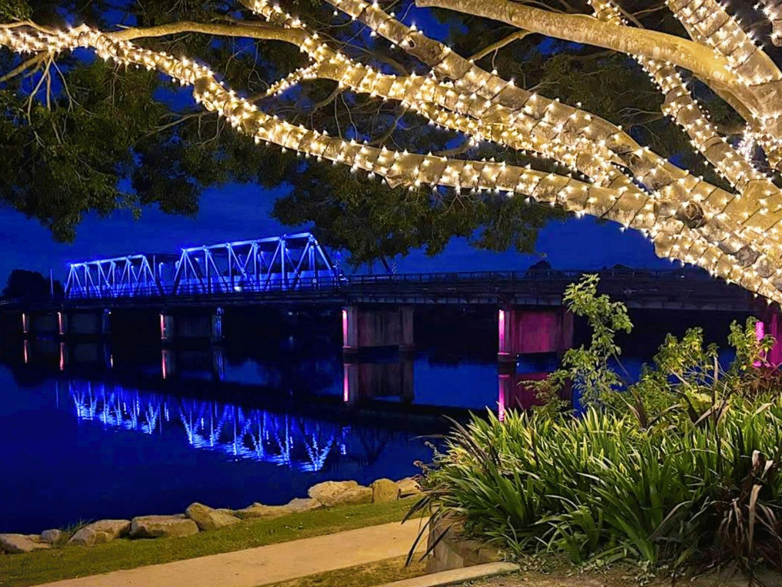 Come see the fun colours of the Macksville Bridge