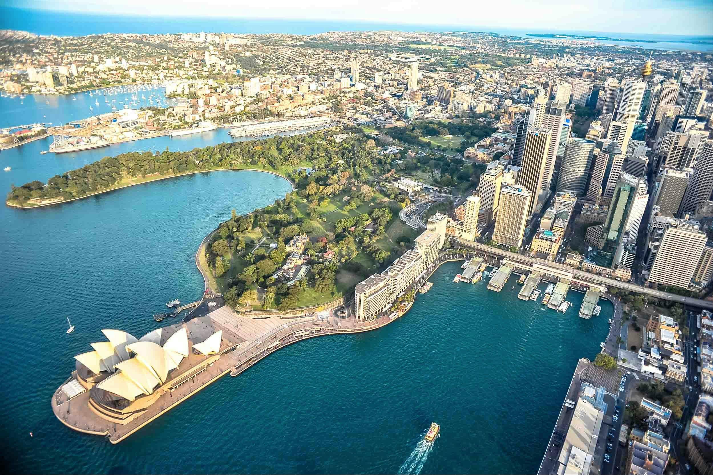 Sydney city and harbour from the air