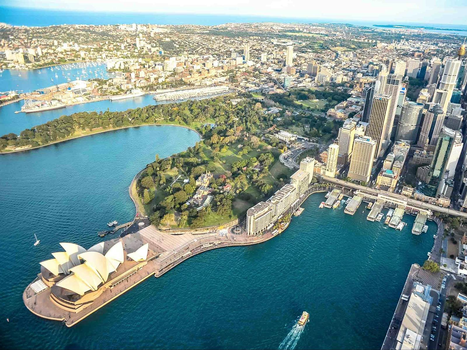 Sydney city and harbour from the air