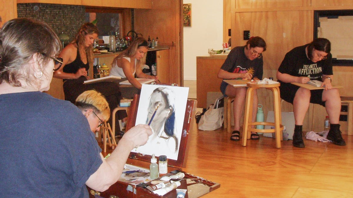 Group of people life drawing