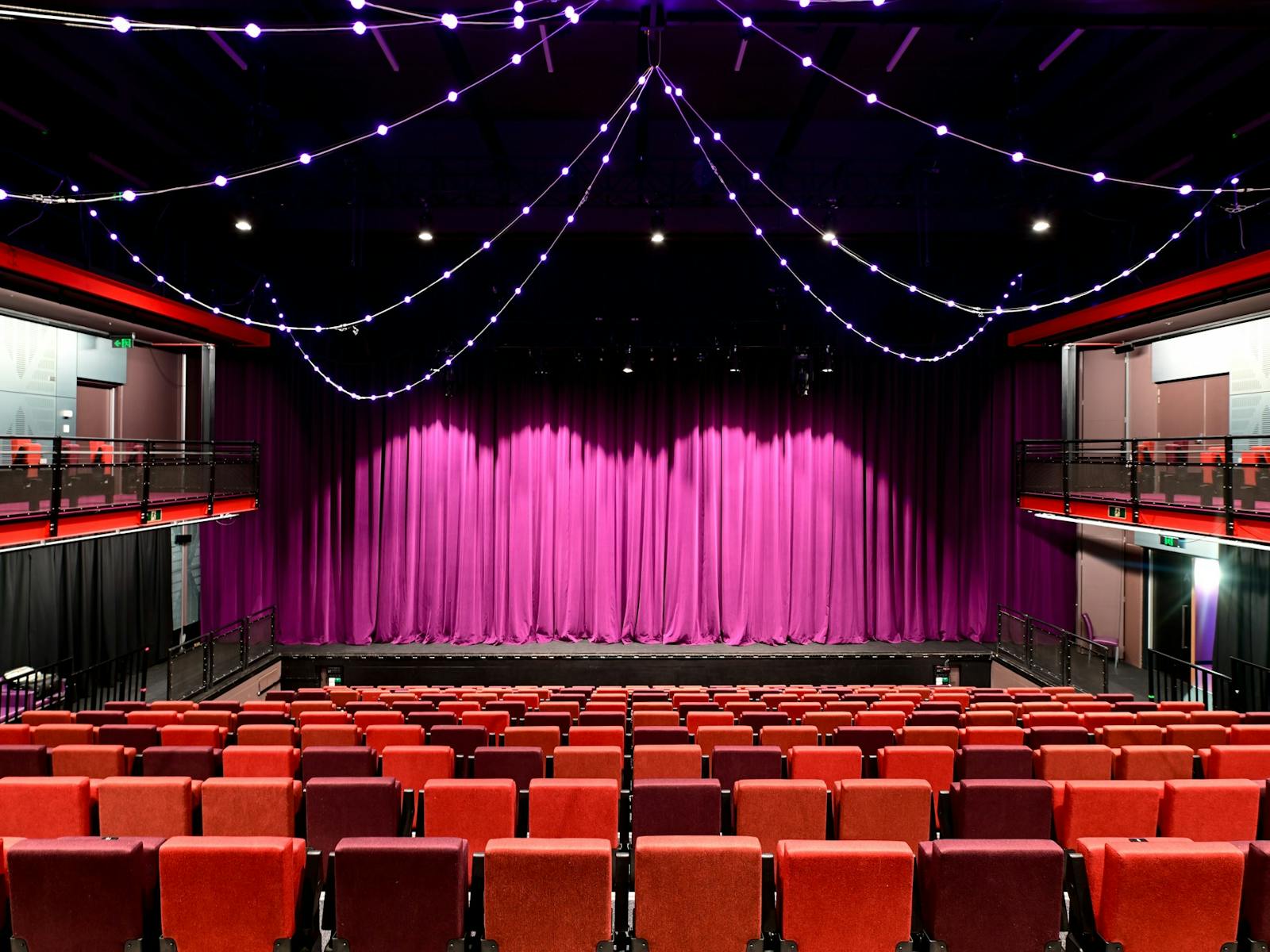 Looking onto the stage of The Cube Wodonga Main Auditorium