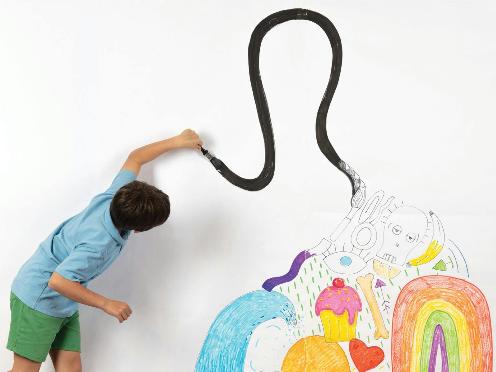 A child colouring in
