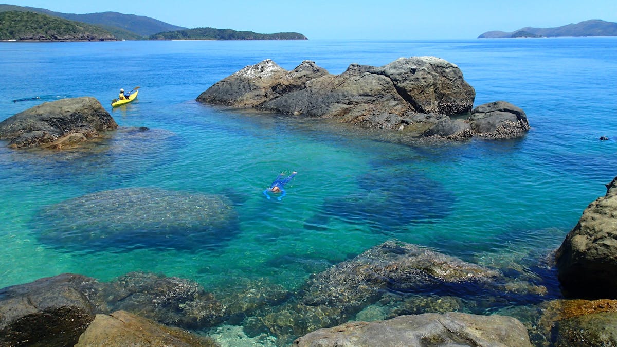 Clear water snorkelling and kayaking