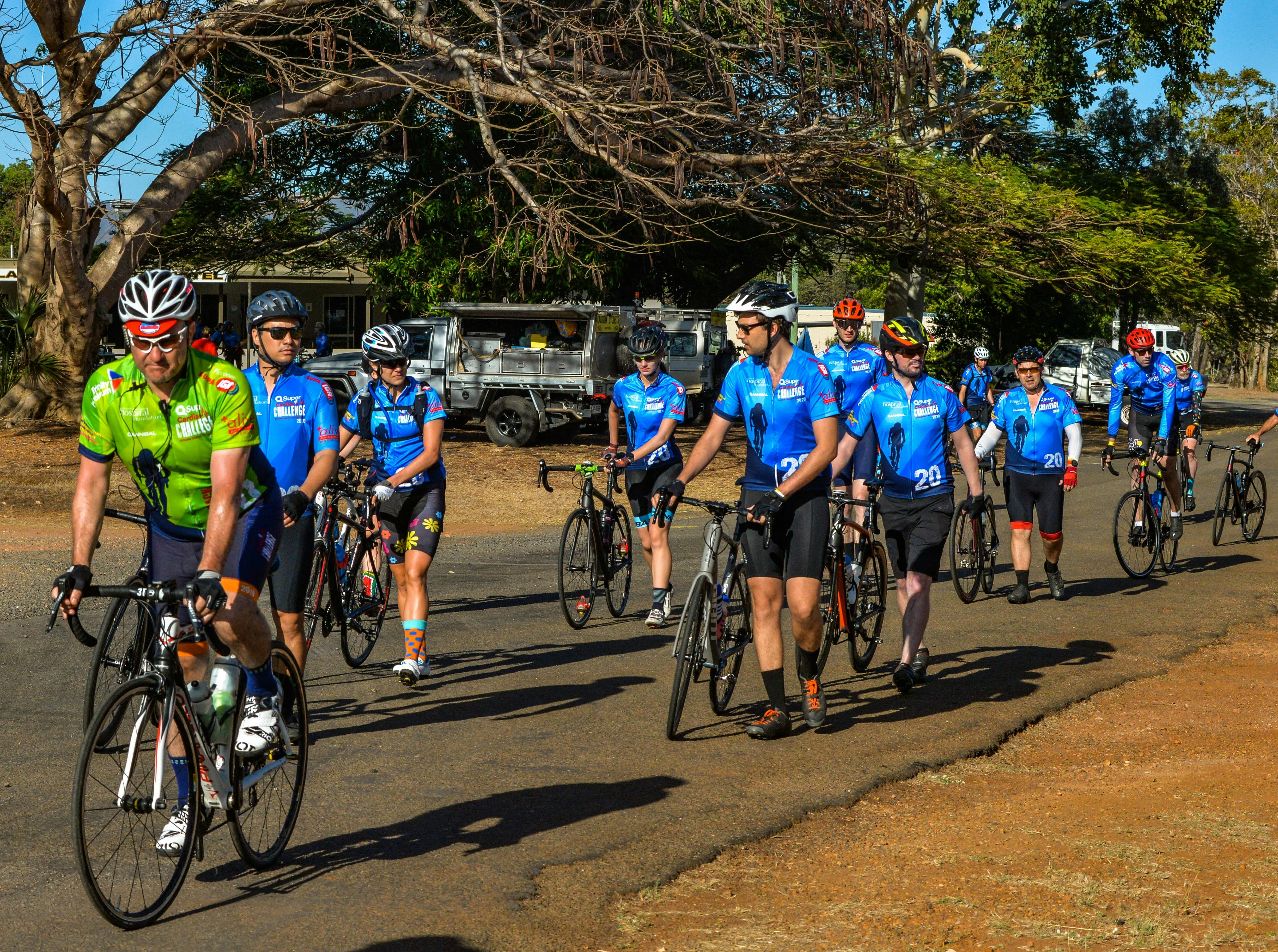 Cyclists riding in to Lakeland