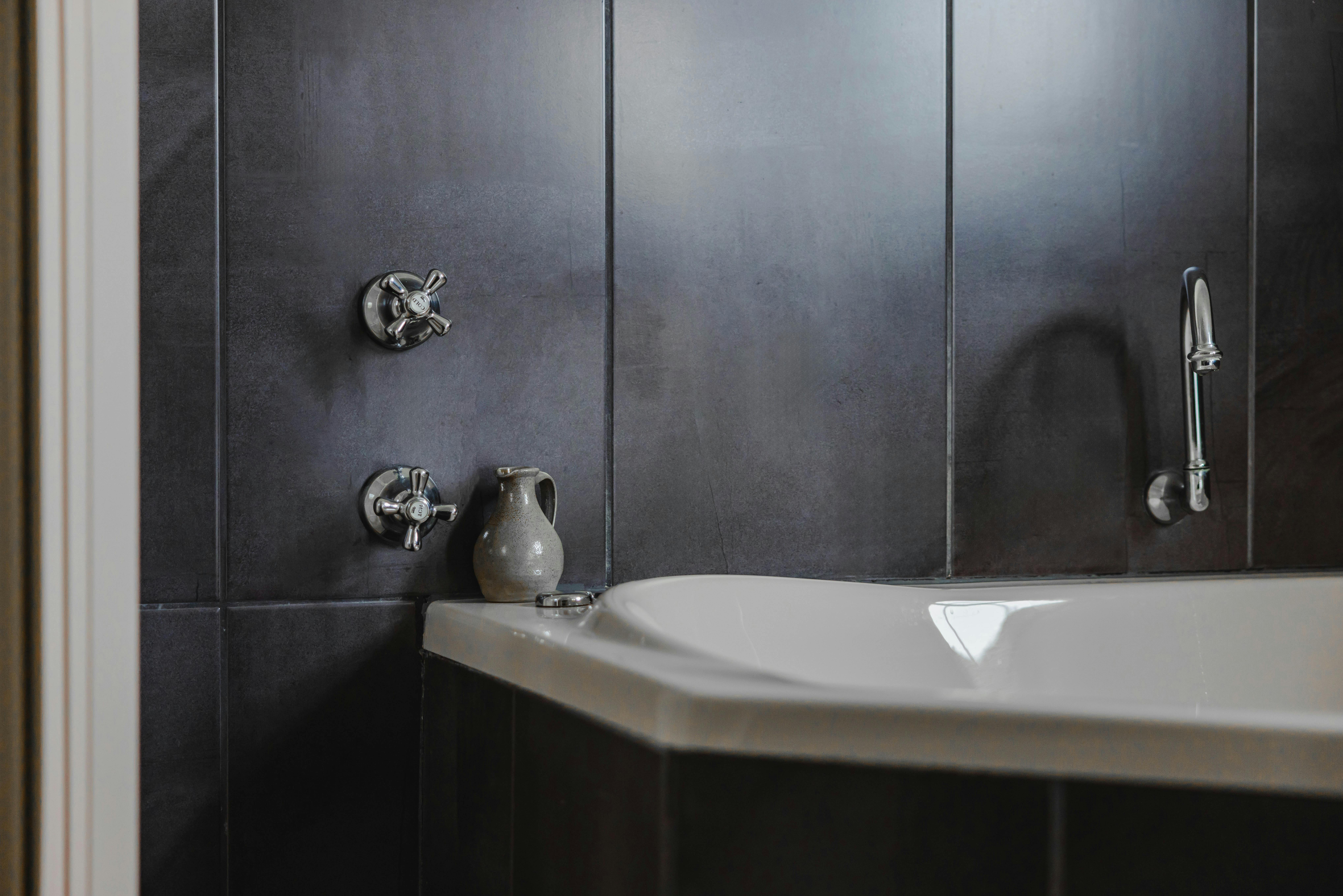 2 person corner spa, bubbles provided, walk in shower, separate toilet