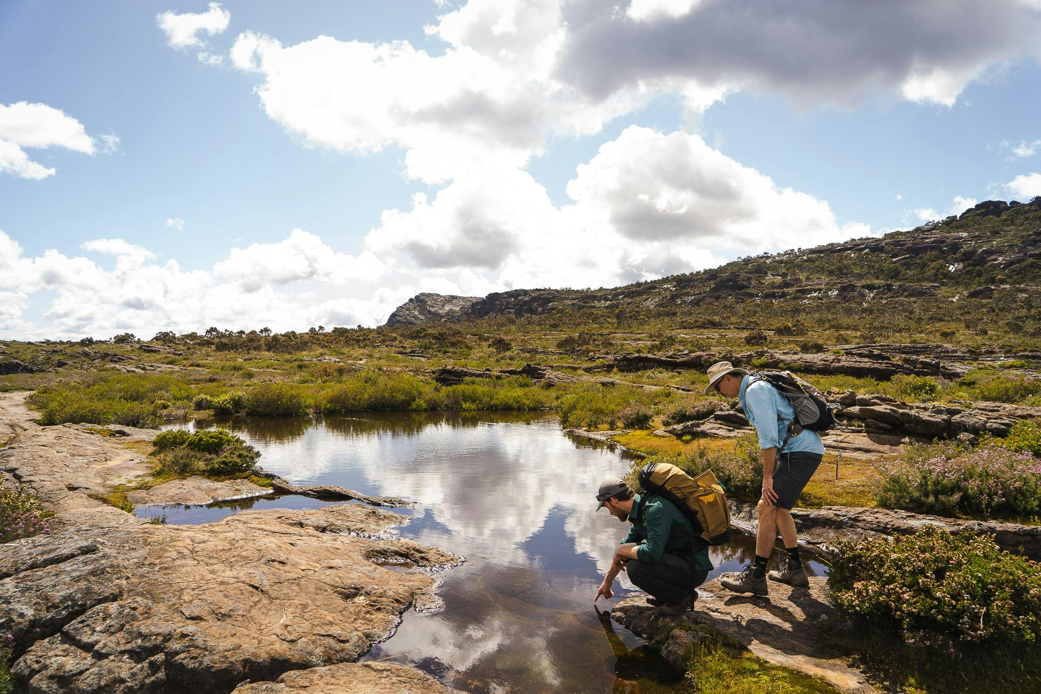Incredible Landscapes - rock pools on the slopes of Gar are like windows in time