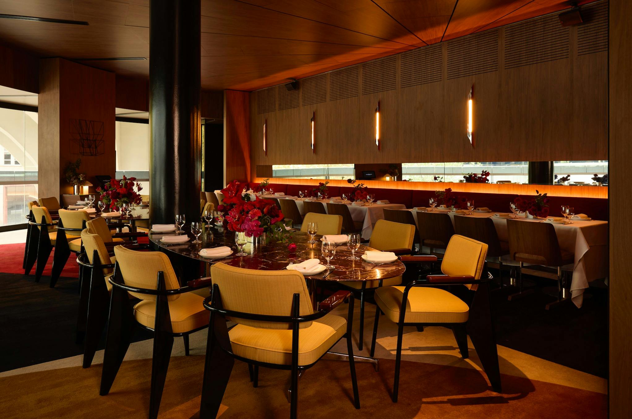 Wine bar with flowers