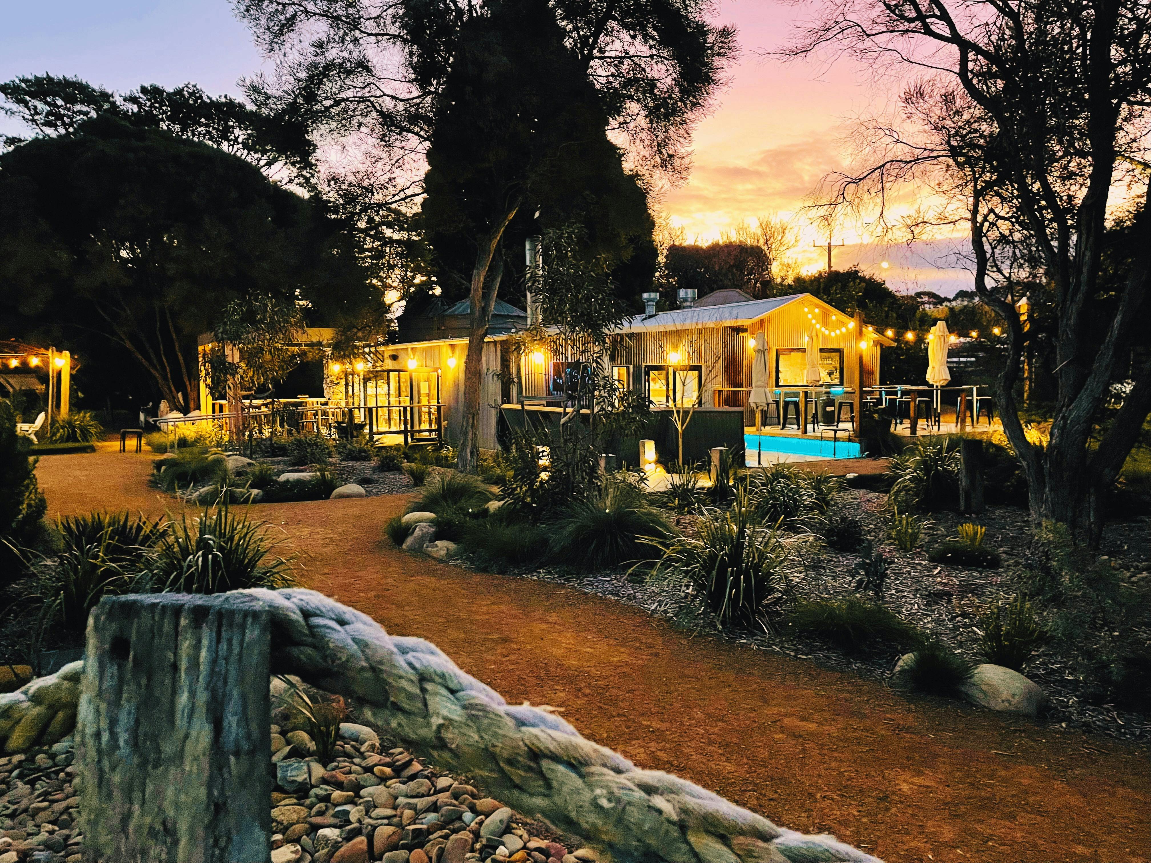 The Whiskery @ Bellarine Distillery at sunset