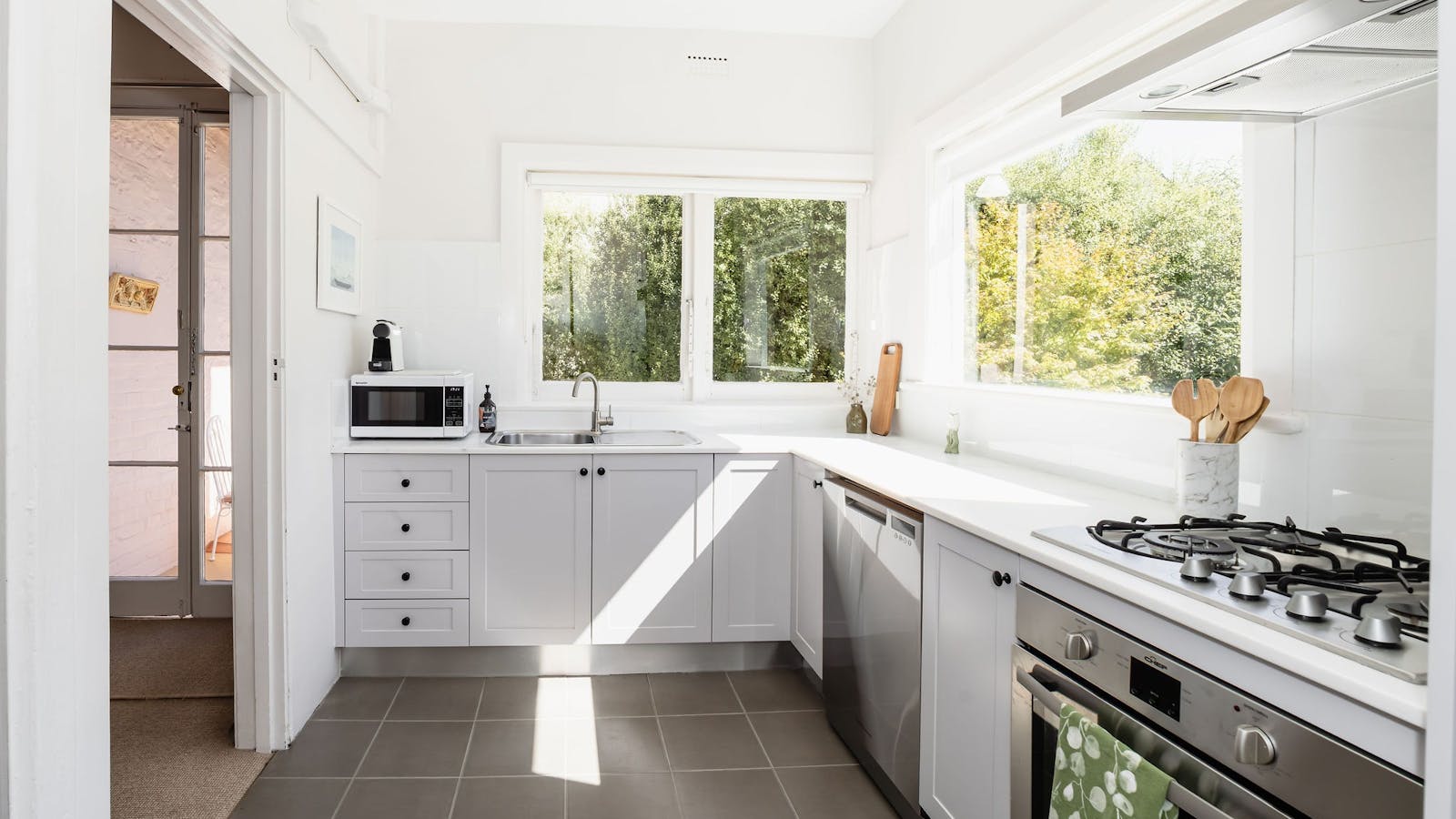 Kitchen and garden view
