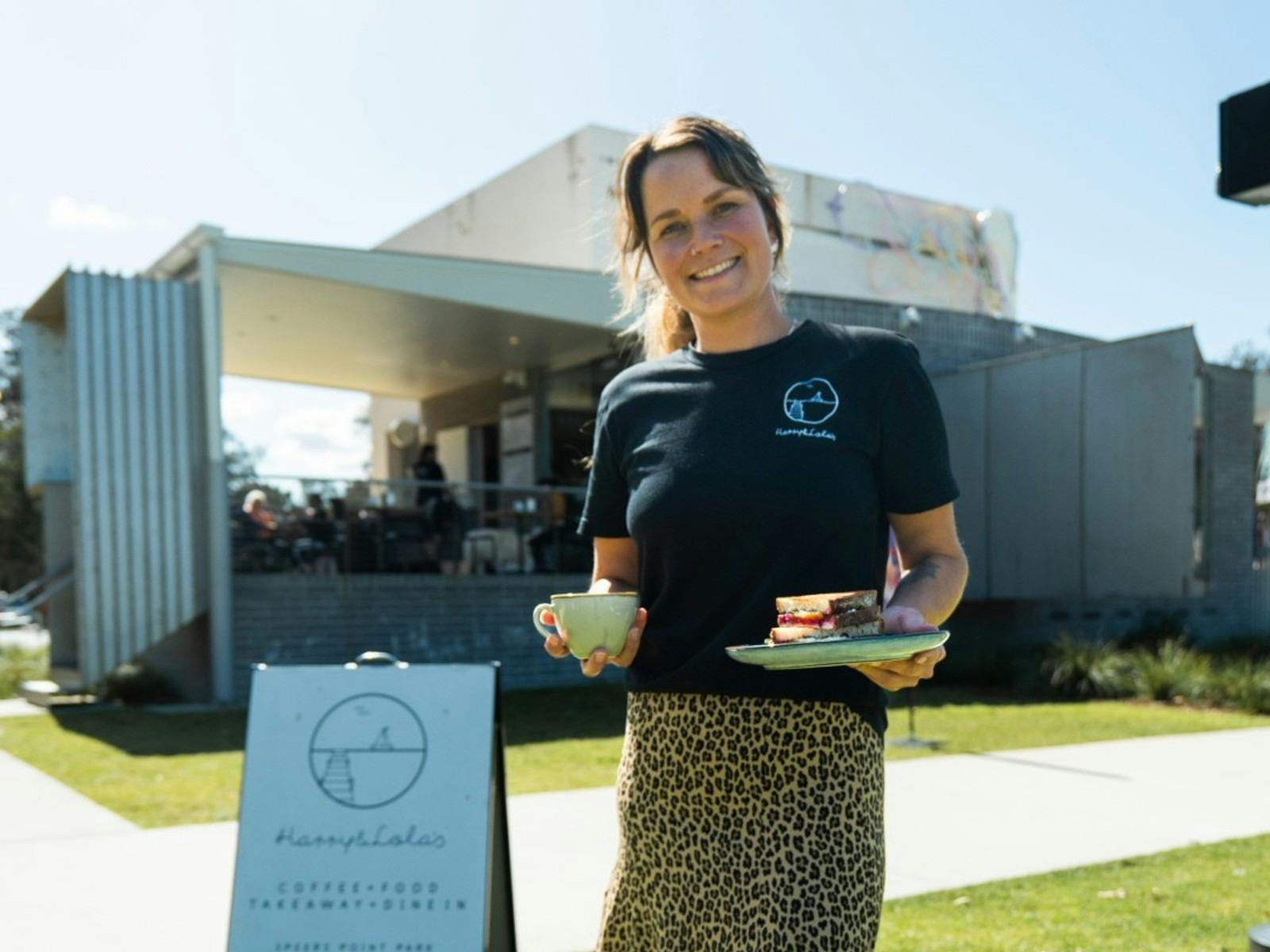 Owner Sophie standing in front of MAP mima