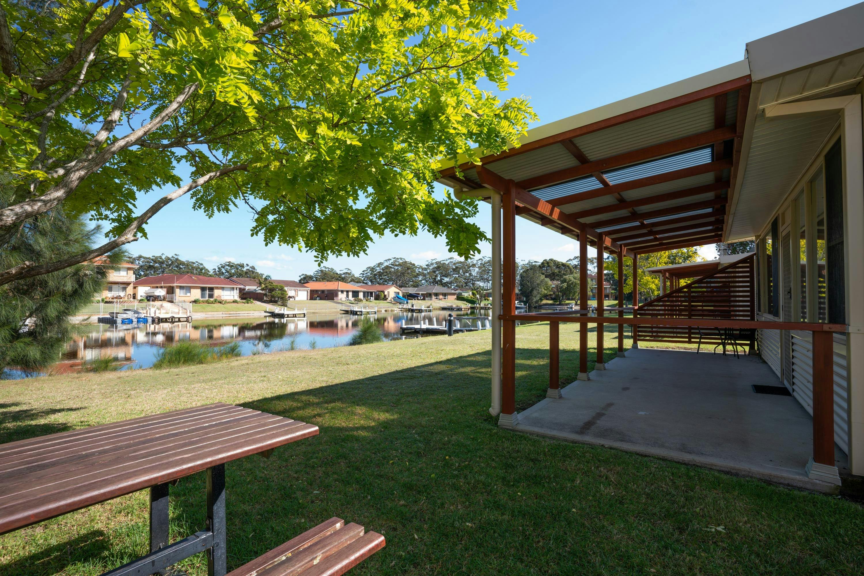 waterfront cabins view