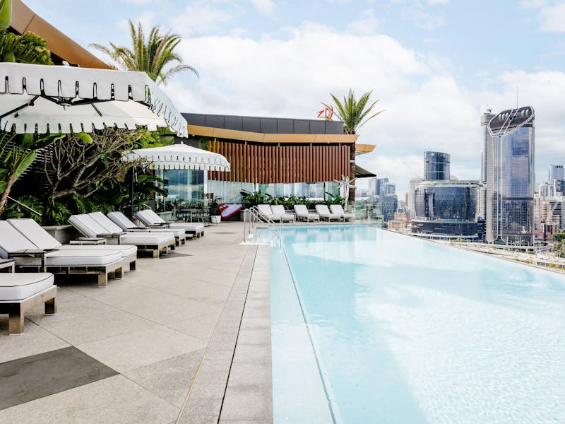 Infinity pool overlooking the city
