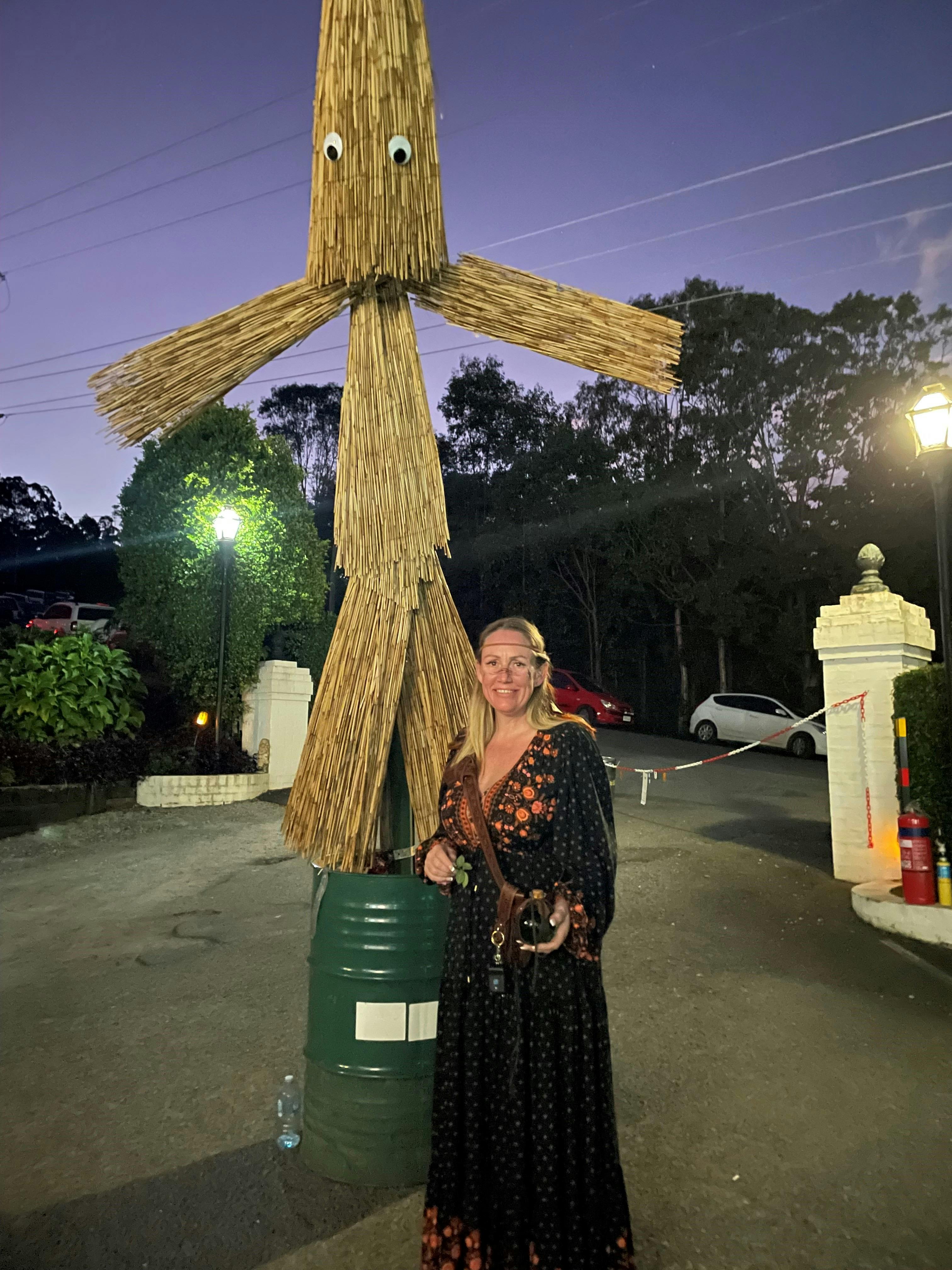 Winter Solstice Scottish Pipes and Bonfire