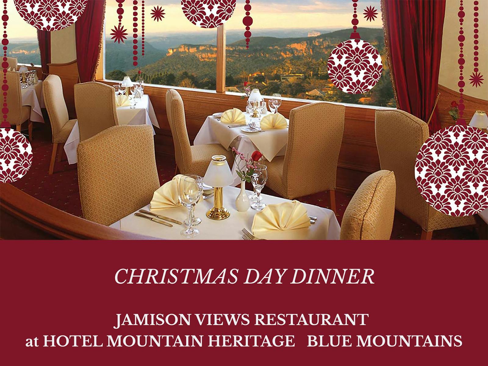 Image for Christmas Day Dinner Hotel Mountain Heritage