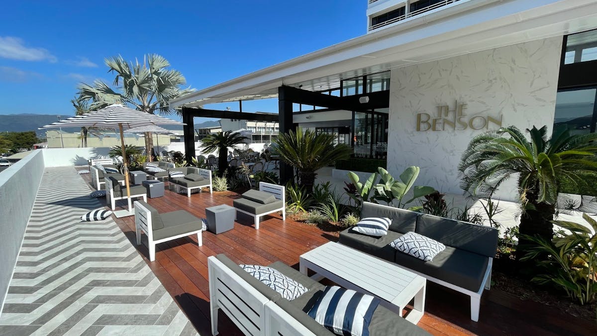 restaurant deck area