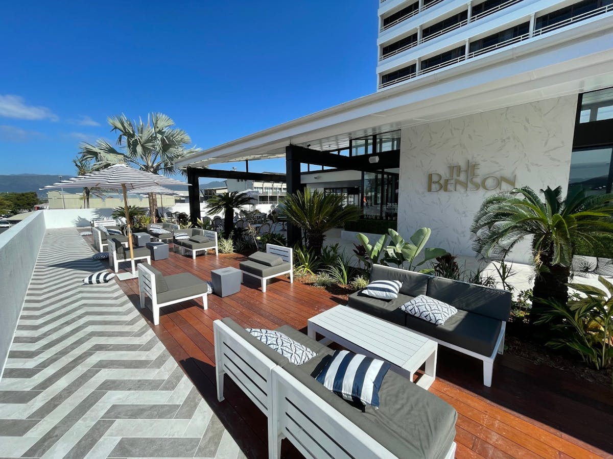 restaurant deck area