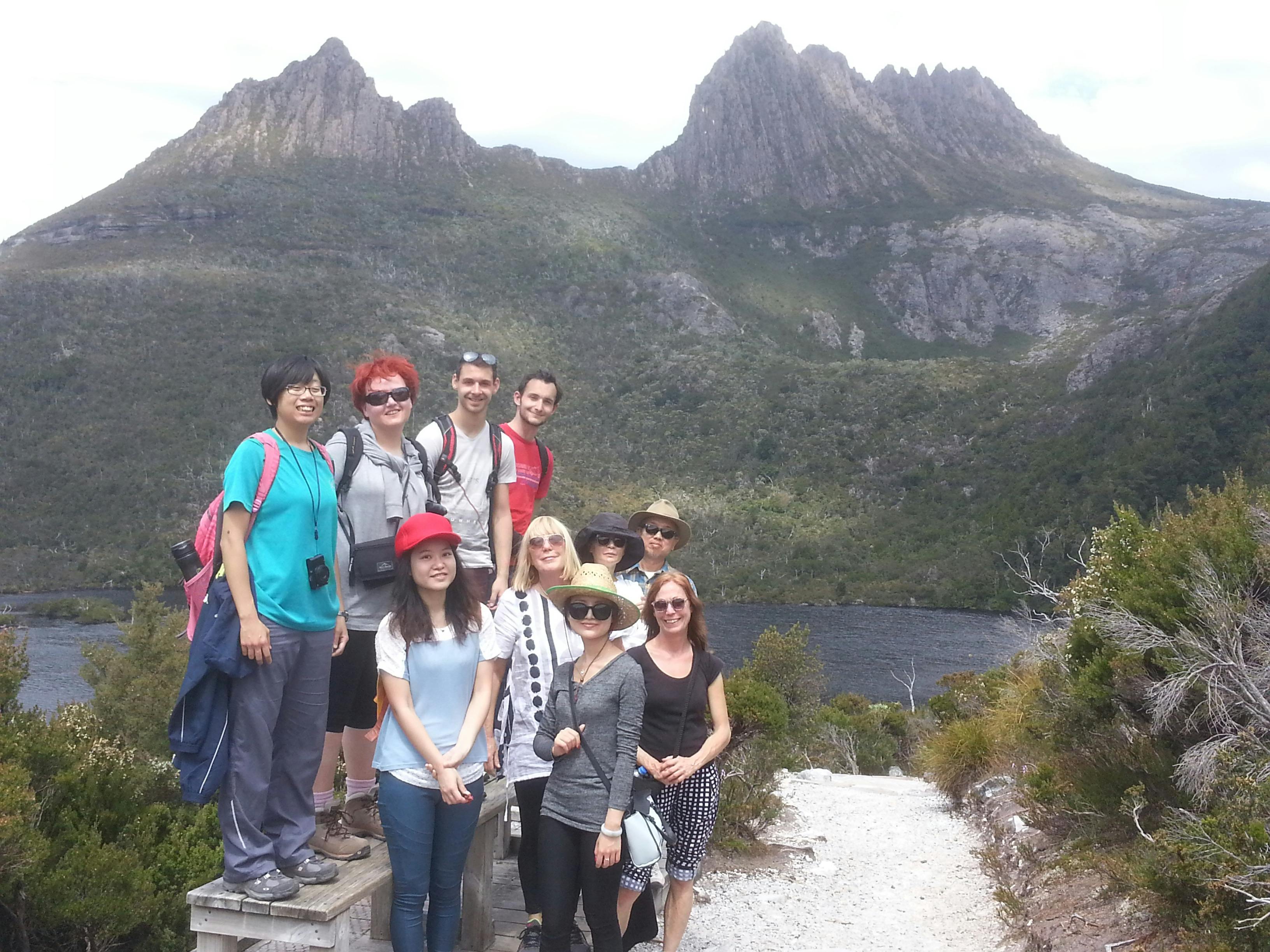 Walking around Dove Lake at Cradle Mountain
