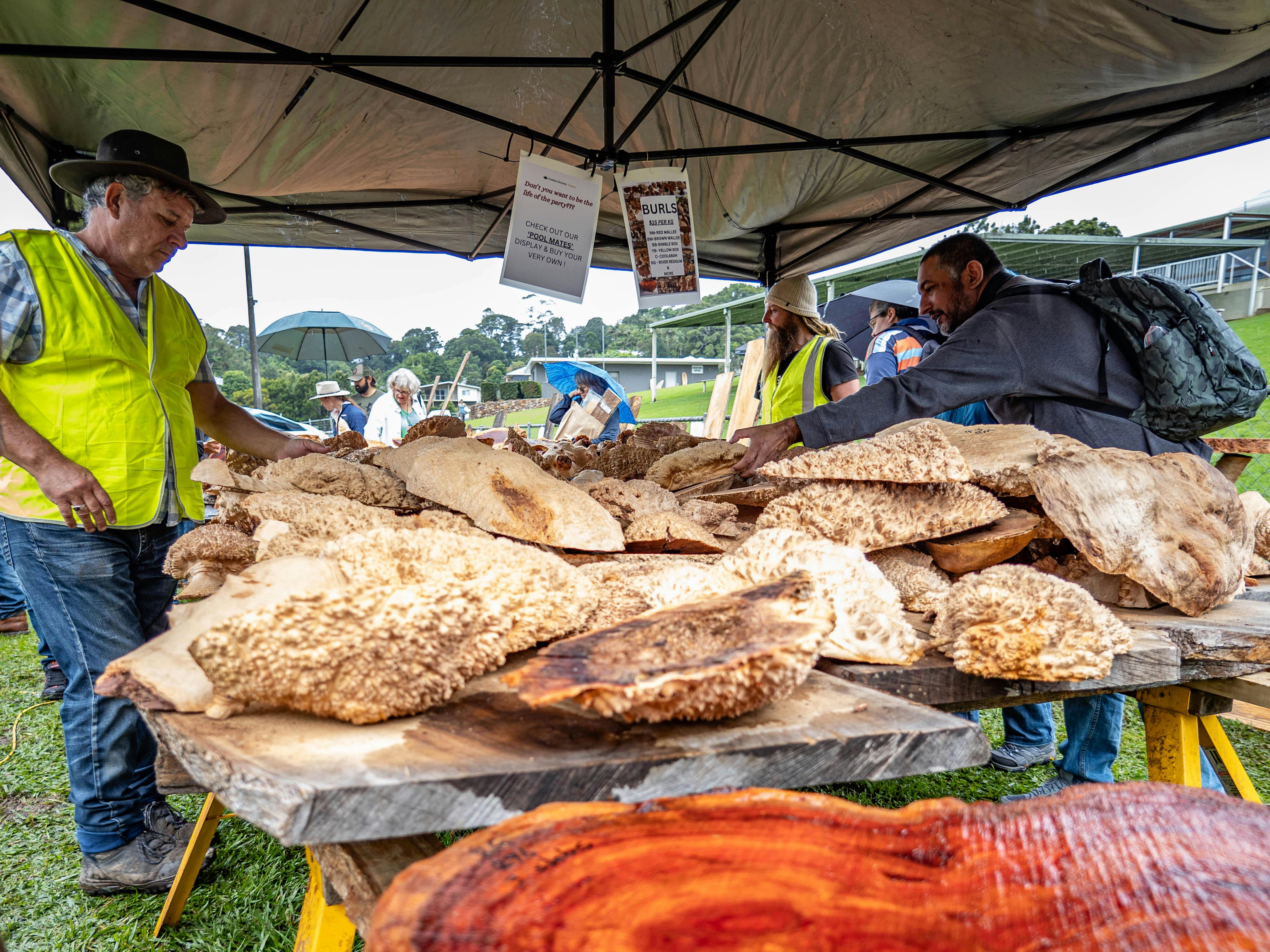 The Maleny wood Expo prides itself on the quality and quntity of tmber available to inspect & buy