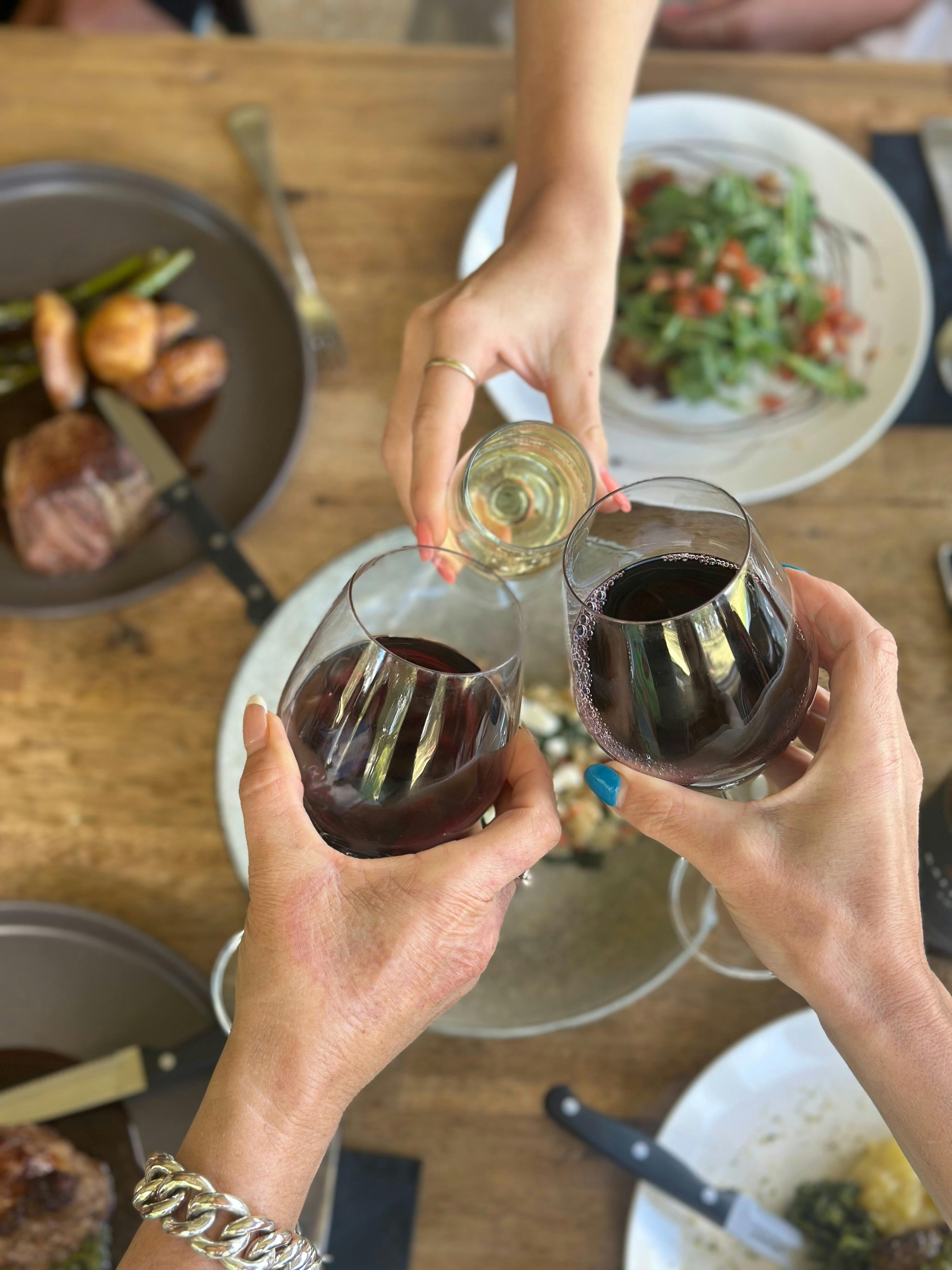 Cheers over Gourmet lunch
