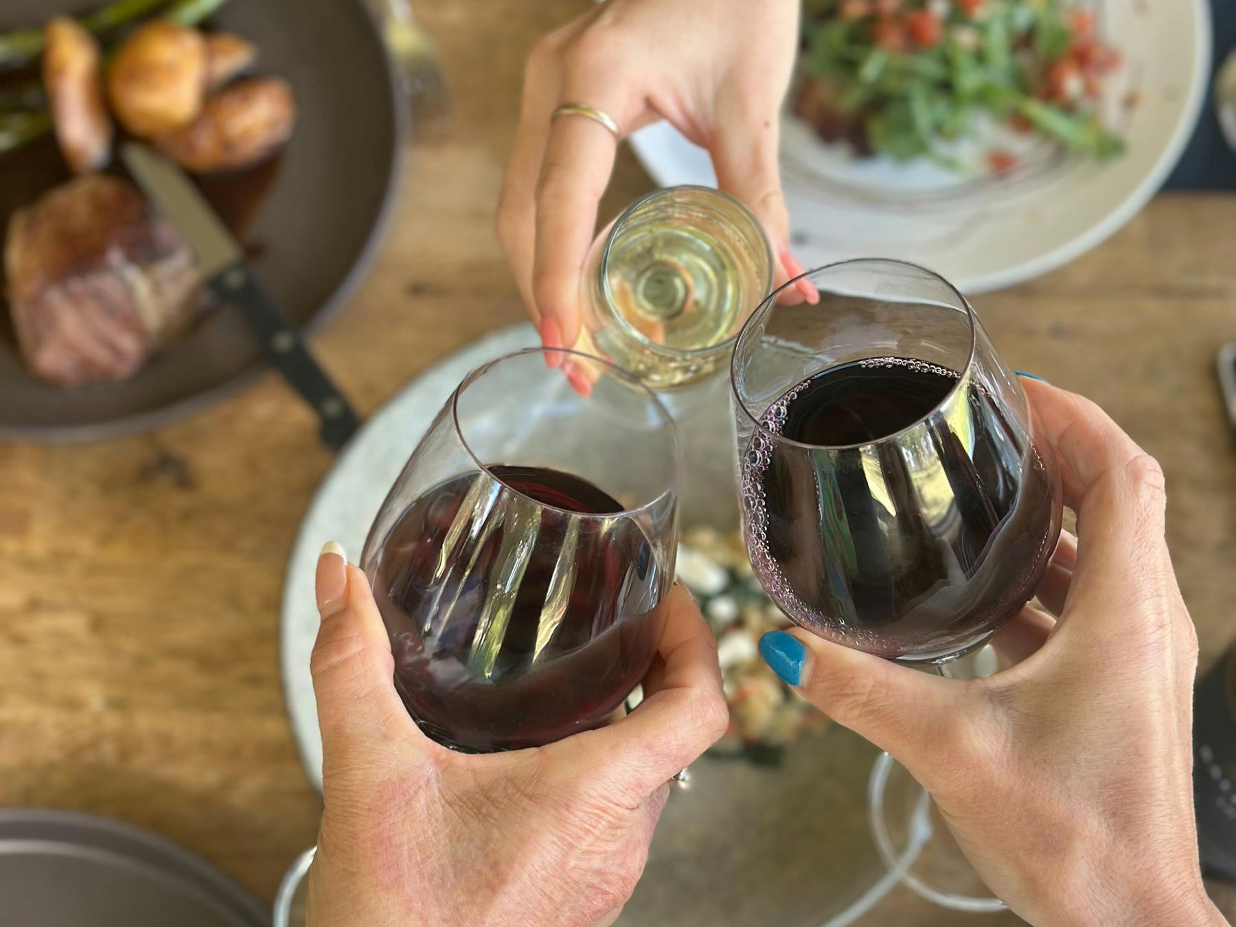 Cheers over Gourmet lunch