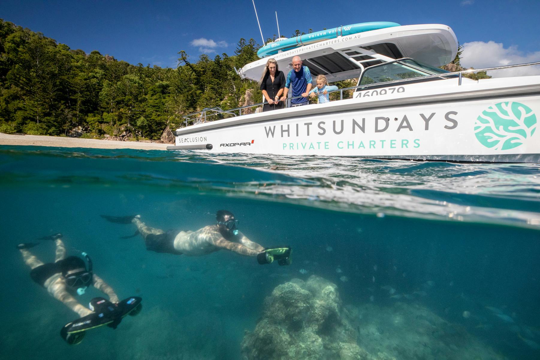 Enjoy sea scooters on board at no extra cost