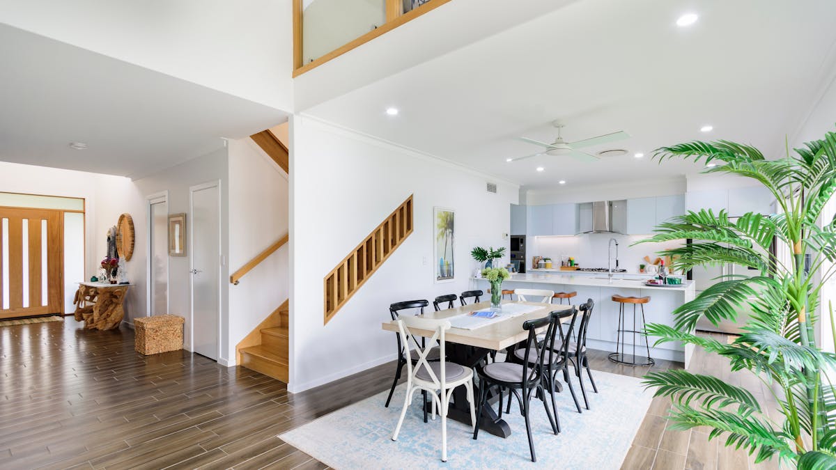 Dining and living area