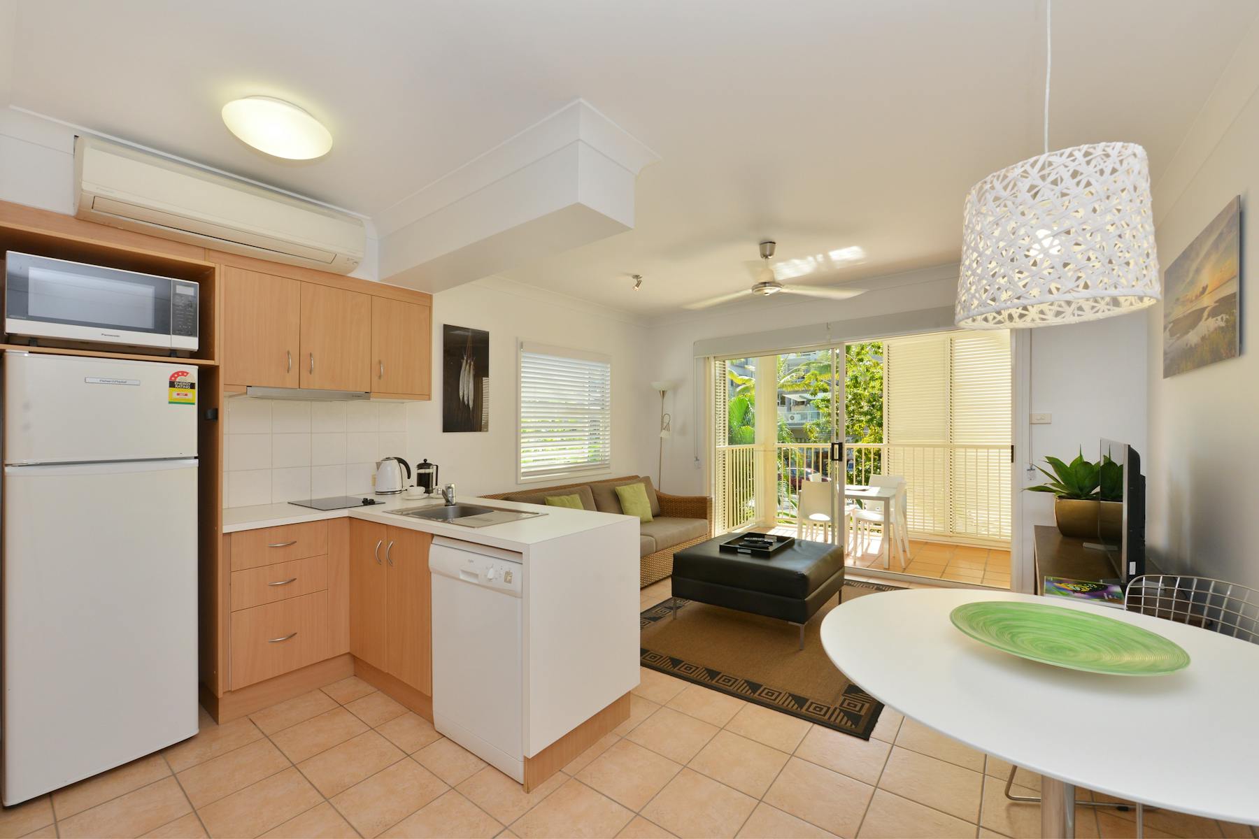 Kitchen and living room