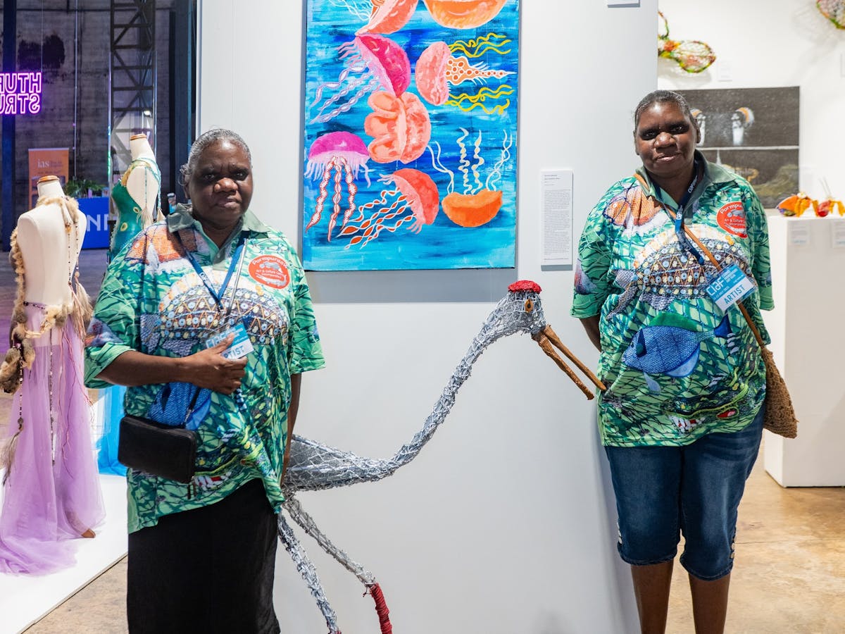 Pormpuraaw Art Centre. CIAF 2025 Art Fair Showcase. Photograph: Blueclick Photography.