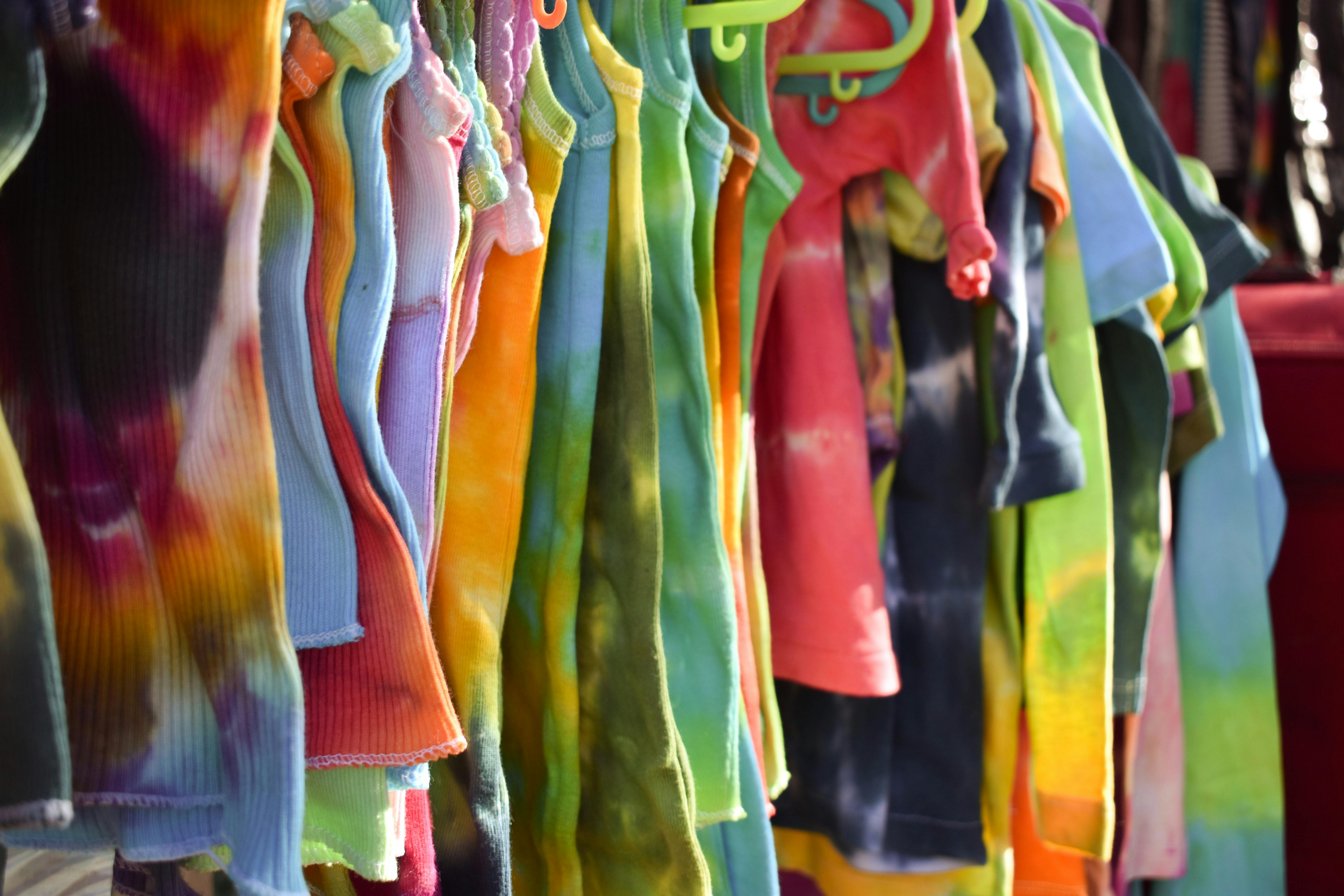 Tie Dye childrens clothing available for sale by the maker.