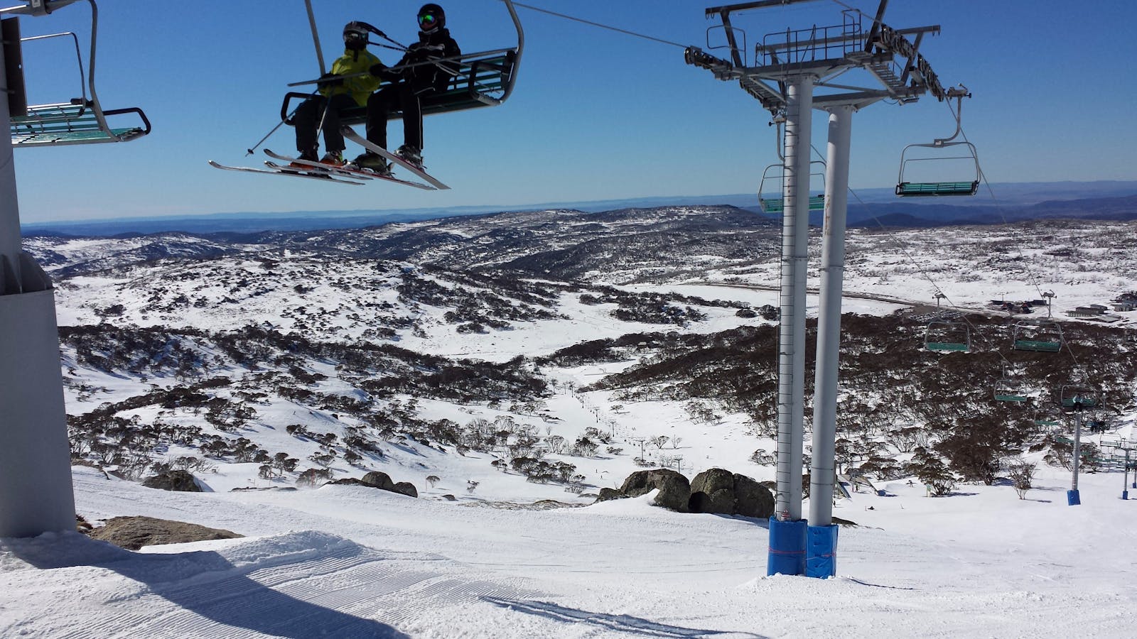 Lift in snow mountains
