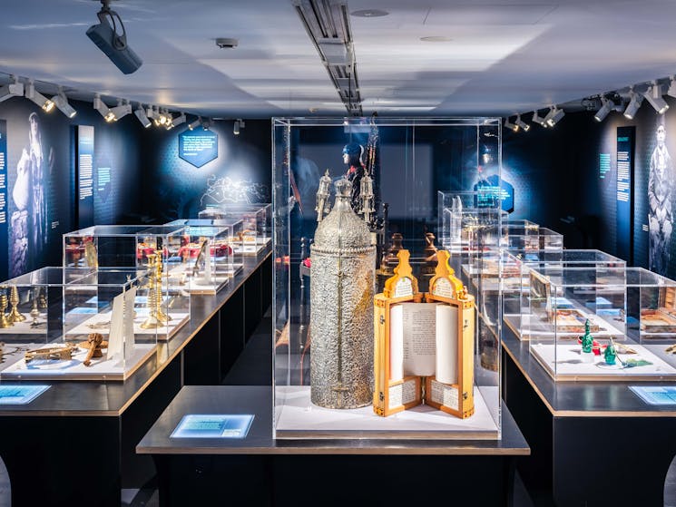 Interior shot of Jews from Islamic Lands exhibition