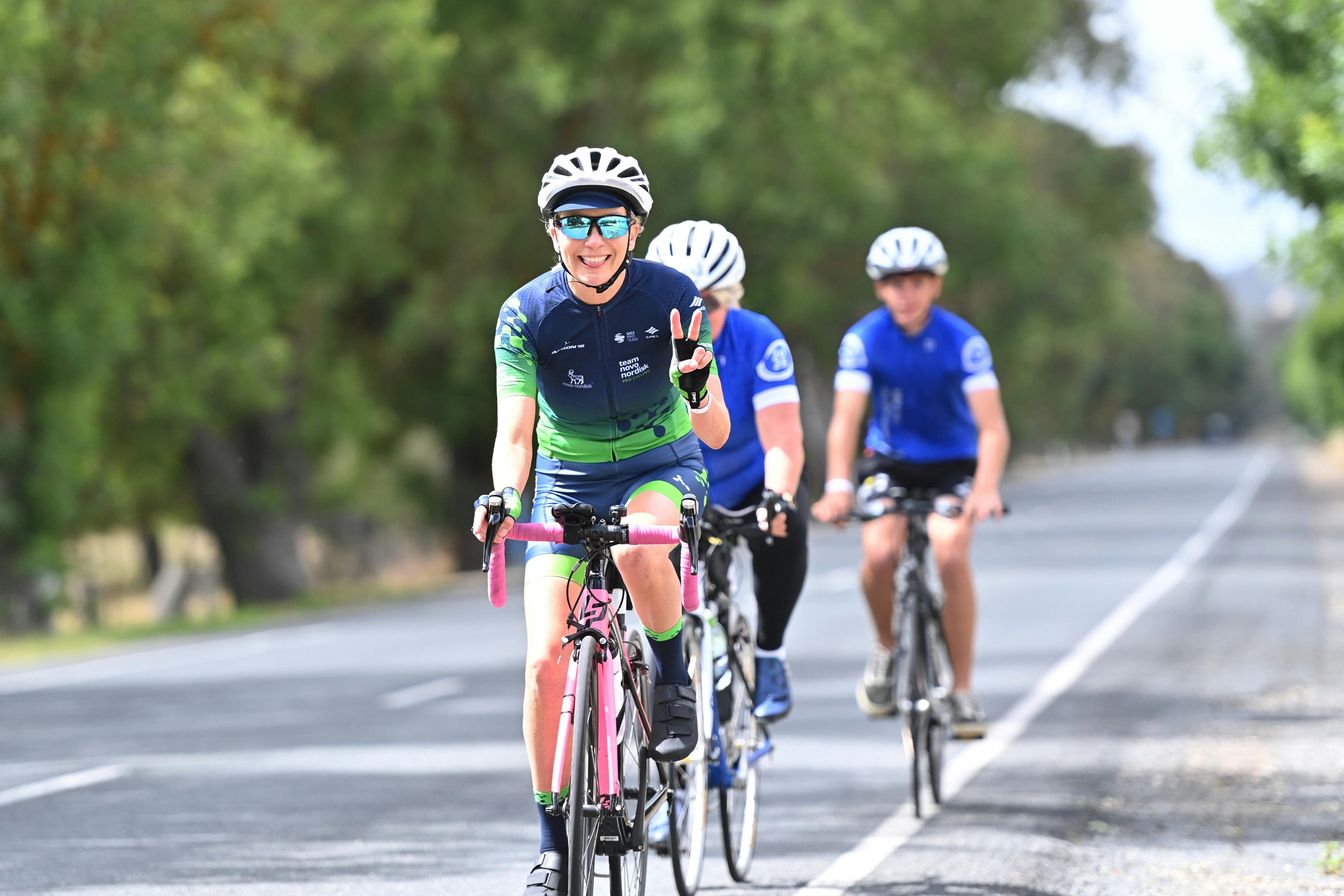 Group of cyclists