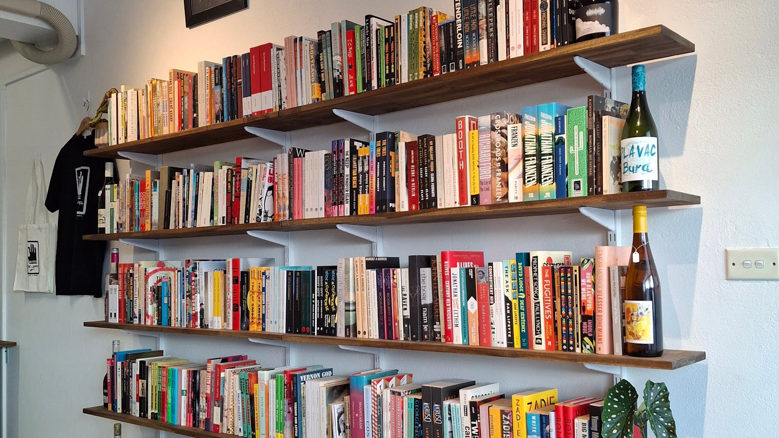 Inside view of bookshelf