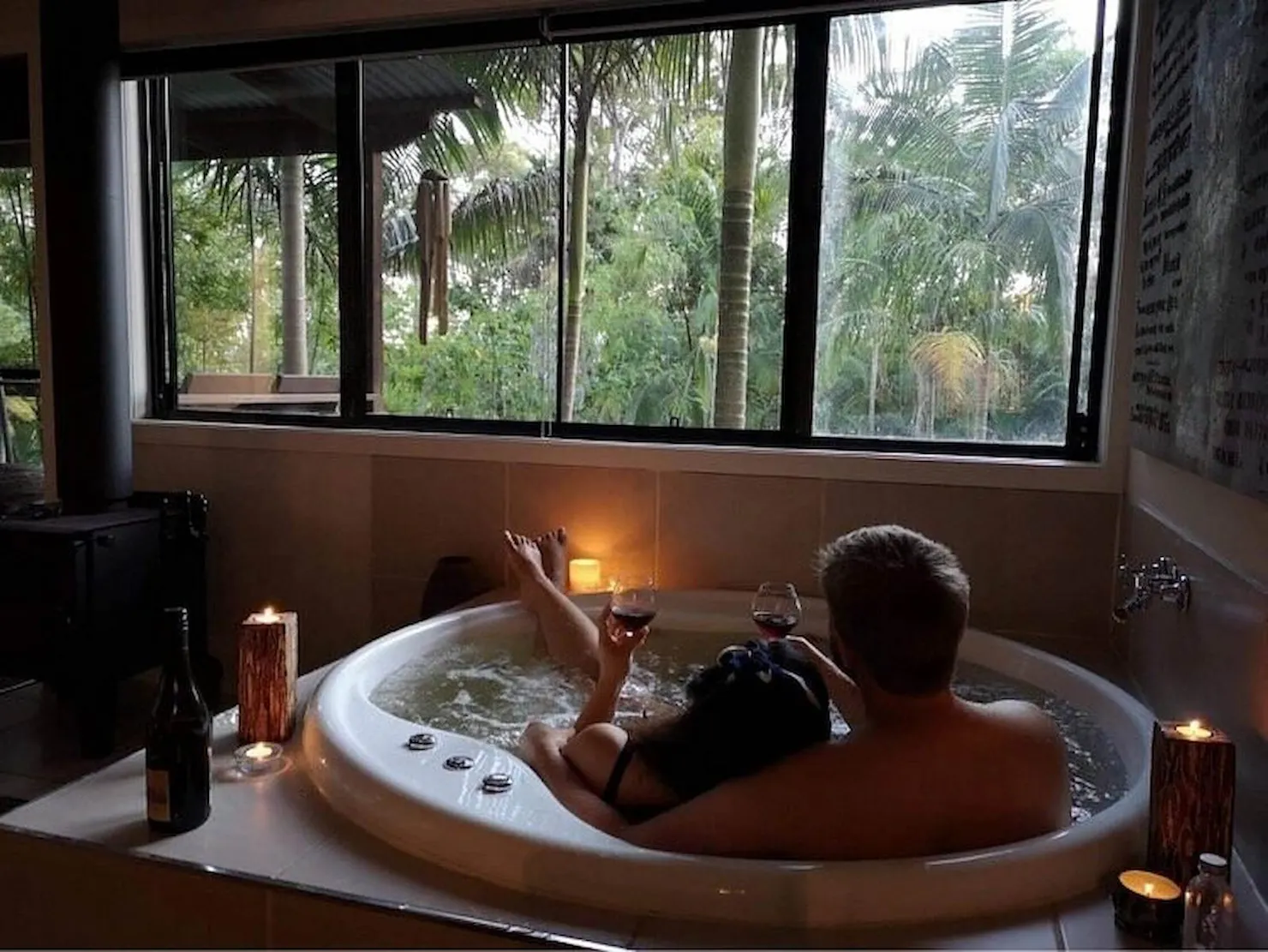 Alaya Ascend Couples Spa and Fireplace Relaxation