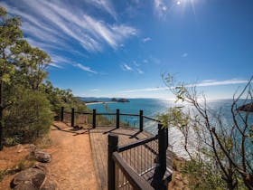 Lookout with ocean views, Capricorn Coast.