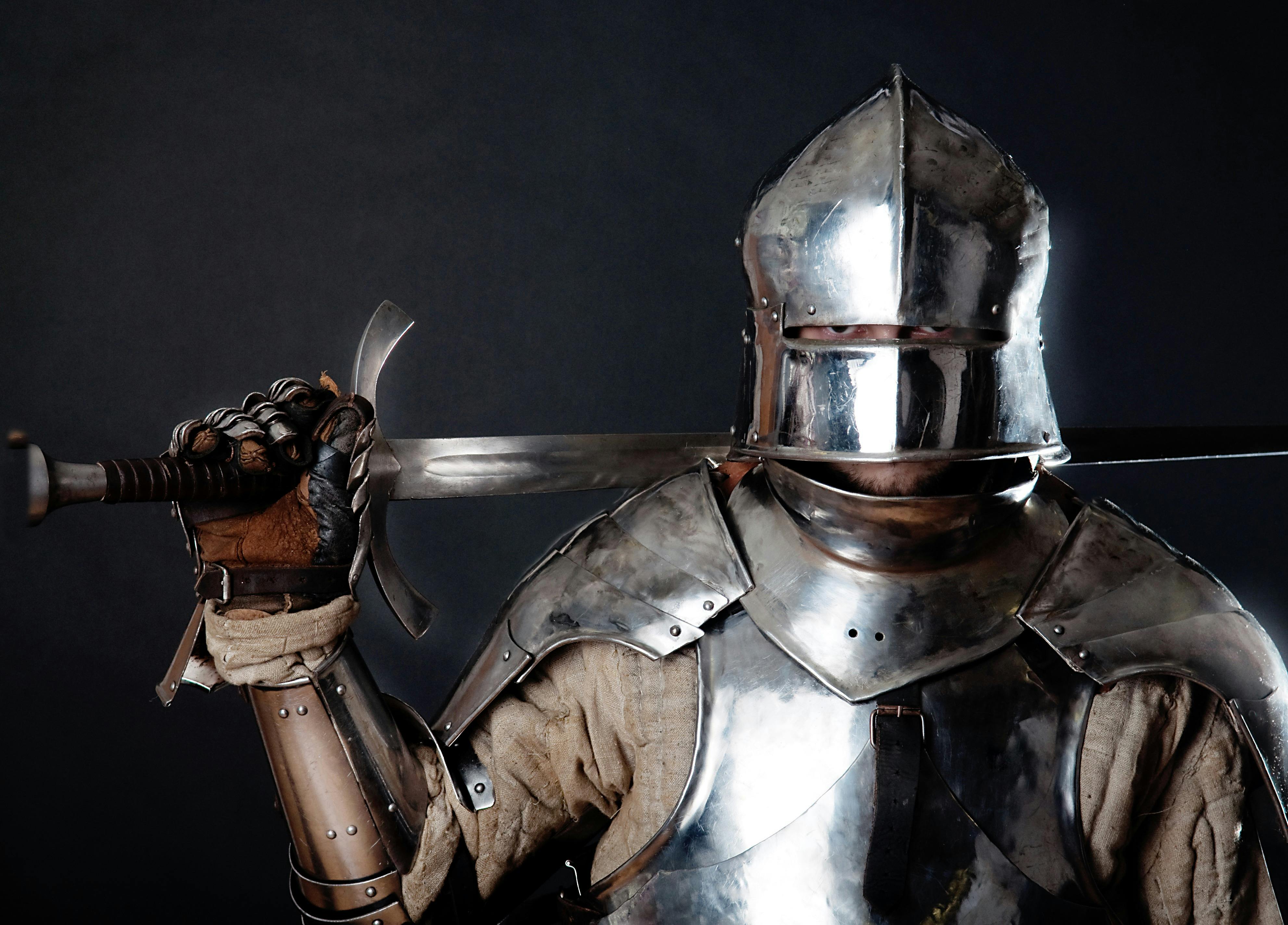 Knight in armour with a sword