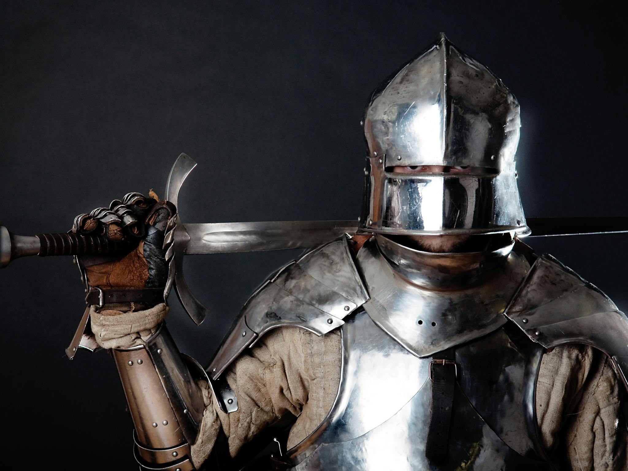 Knight in armour with a sword