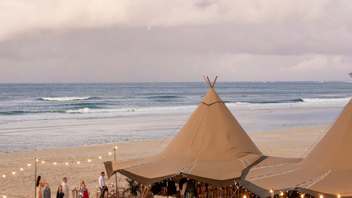Double tipi wedding