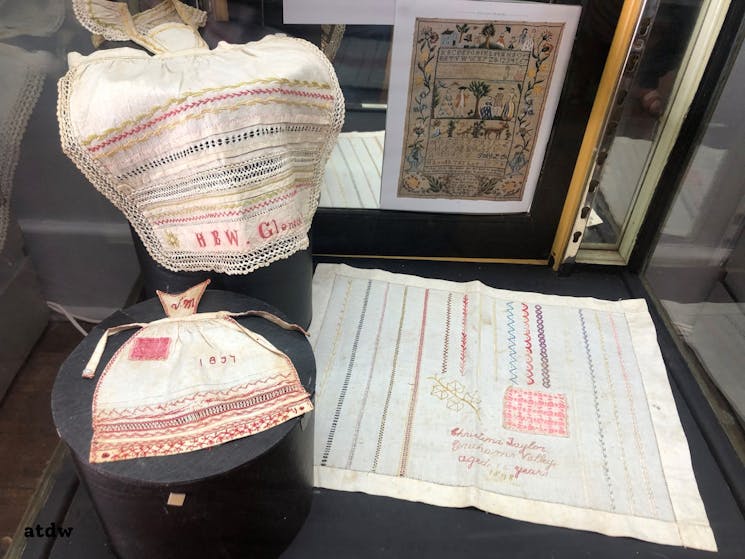 Sample of exhibition items on display
