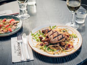 Blue Fin Tuna Steak with Hiramasa Kingfish Crudo